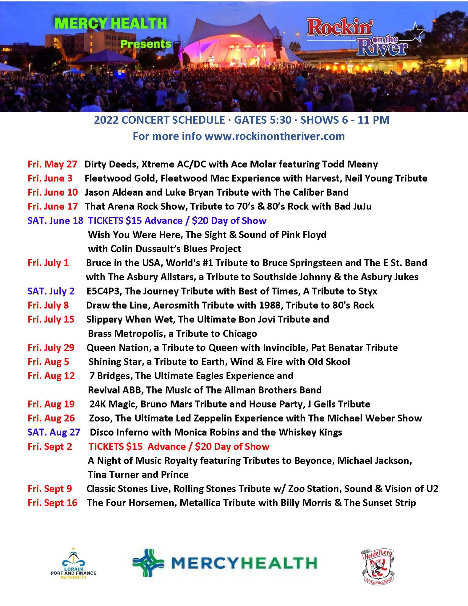 2022 ROTR Schedule - Lorain Port and Finance Authority
